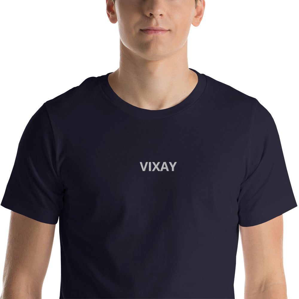 Center Embroidered Short-Sleeve Unisex T-Shirt
