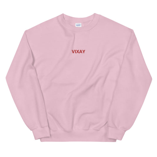 Embroidered Unisex Sweatshirt (Pink)