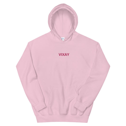 Unisex Embroidered Hoodie Pink