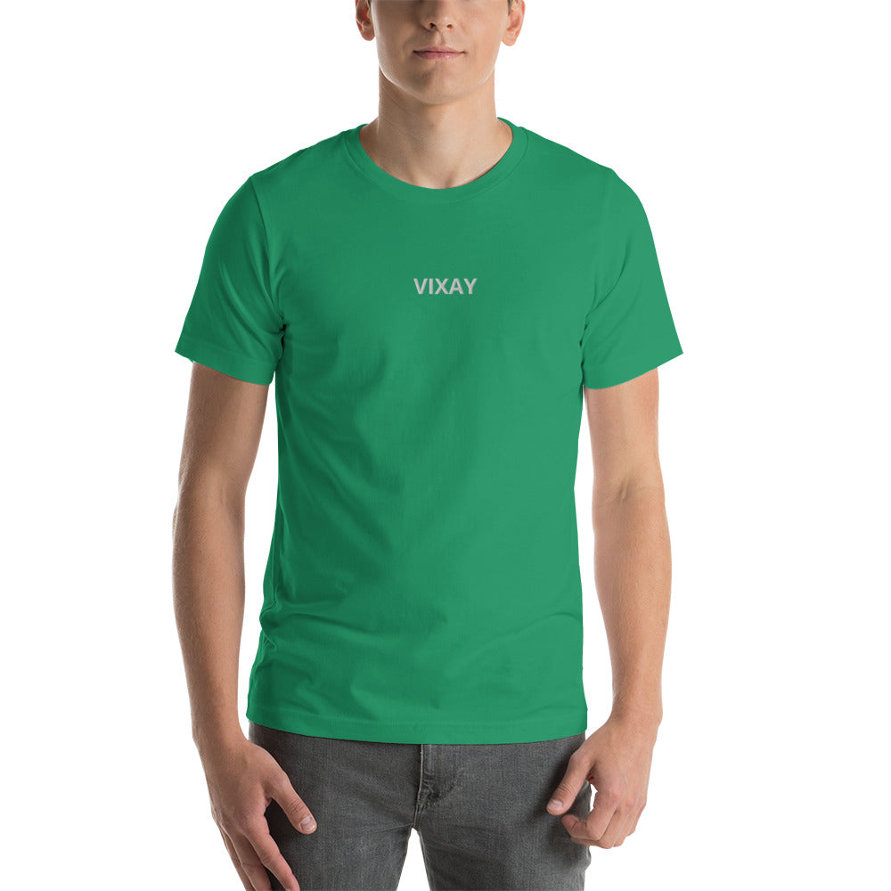 Center Embroidered Short-Sleeve Unisex T-Shirt