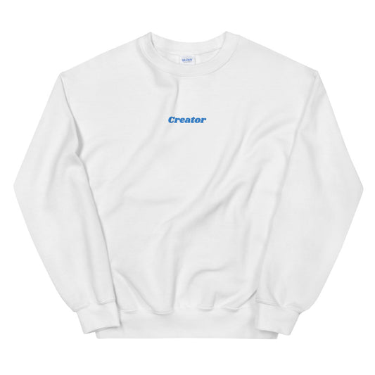 Creator Unisex Embroidered Sweatshirt (bluexwhite)