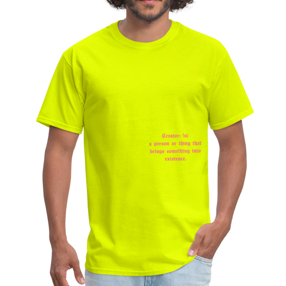 Creator definition tees - safety green