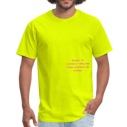 Creator definition tees - safety green