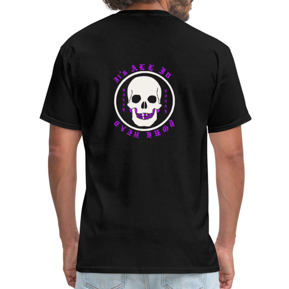 Signature skull tee ( purple) - black