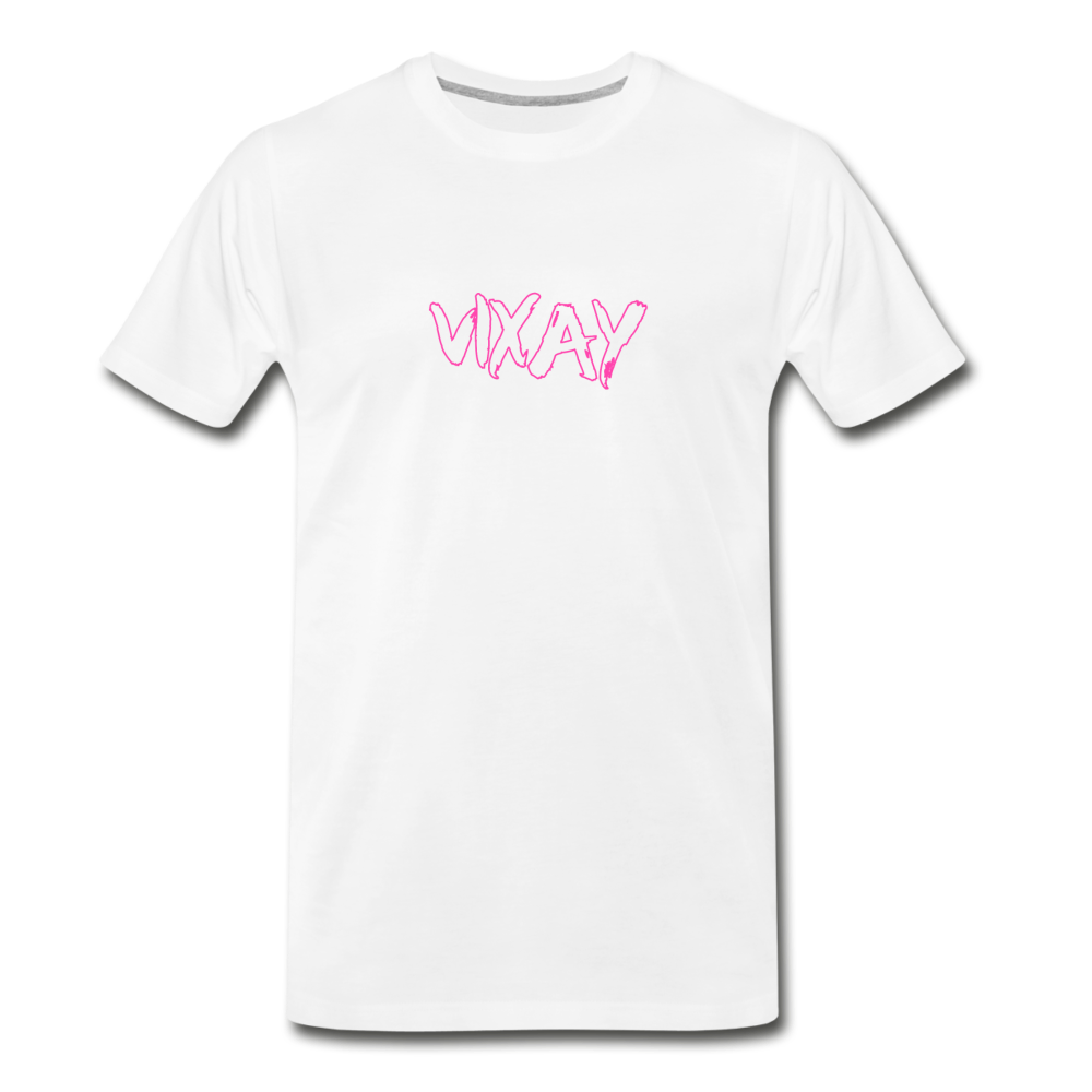 Construct tee (pink) - white