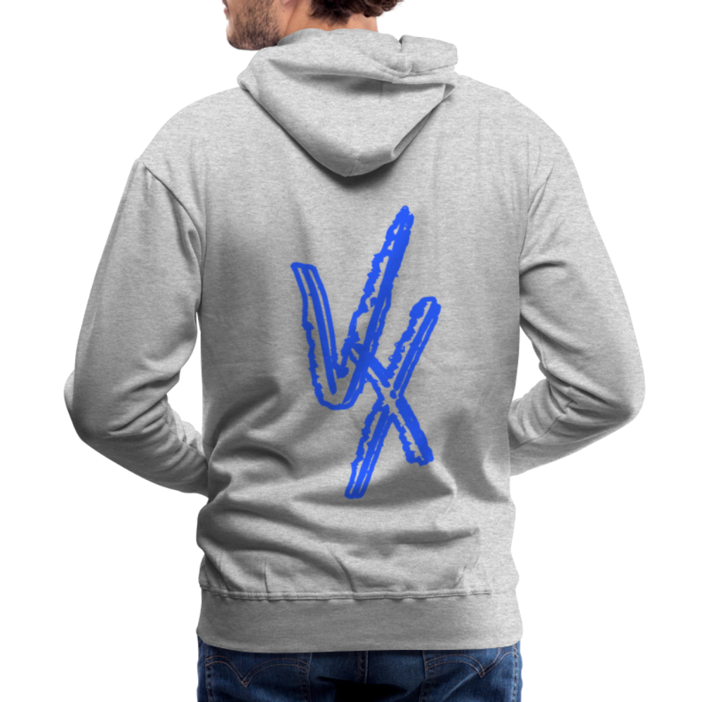 Construct premium hoodie (blue) - heather gray